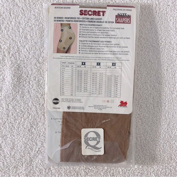 Vintage Secret Silky Shapers Pantyhose in Neutral NWT - Picture 7 of 7